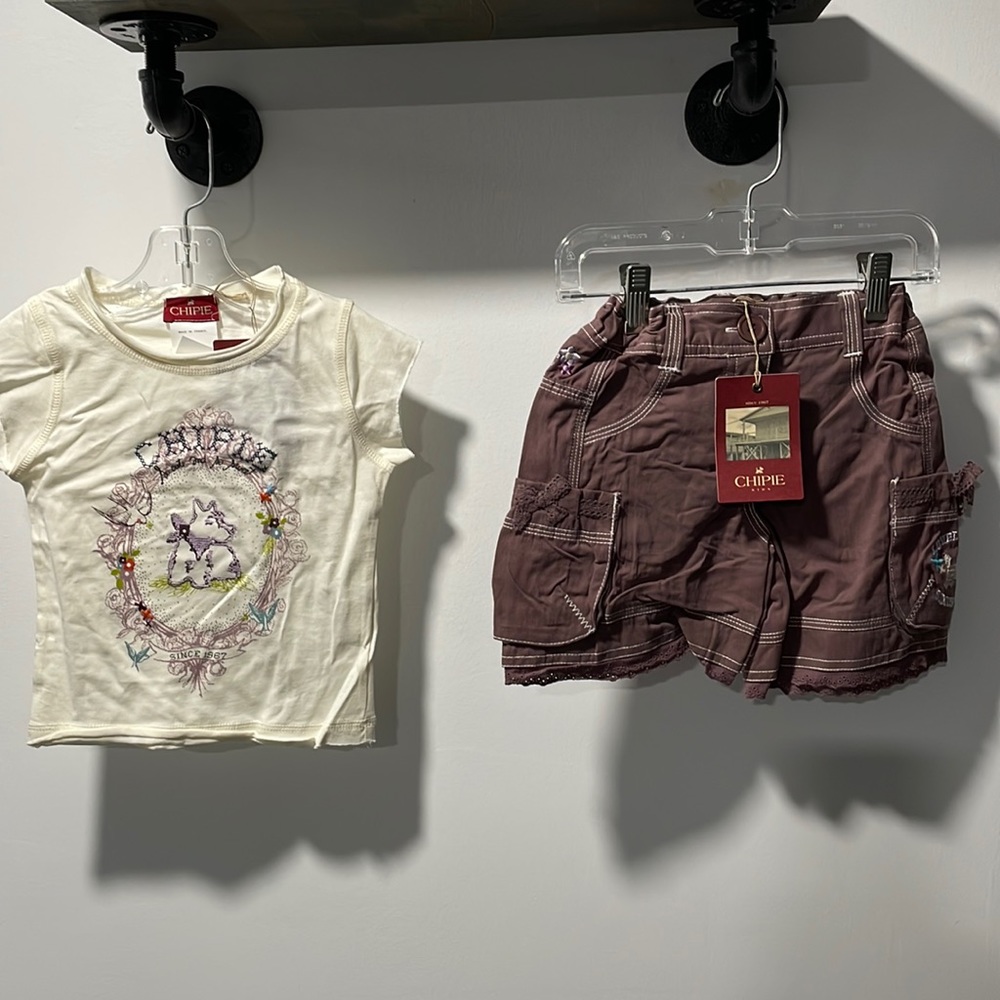 NWT Vintage Chipie Cotton Top & Short Set Size 3 yr